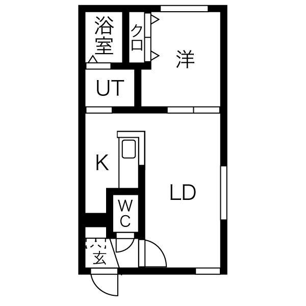 SPERANZA KITAMARUYAMAスペランツァ北円山(1LDK/3階)の間取り写真