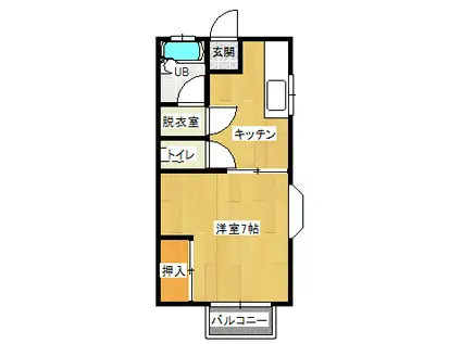 ハイツニューフレンド(1K/2階)の間取り写真