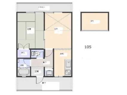 シティベール弥生(1LDK/1階)の間取り写真