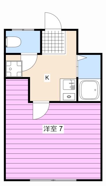 ゆうハウス(1K/2階)の間取り写真