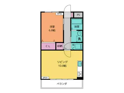 フェリーチェ(1LDK/3階)の間取り写真