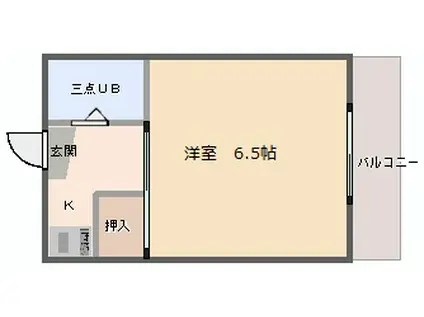 ハイツパサージュ(1K/2階)の間取り写真