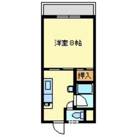 コーポオハラ(1K/3階)の間取り写真