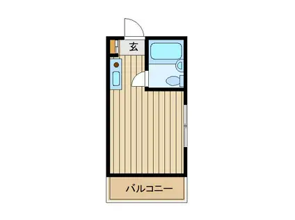 ダイヤモンドパレス(ワンルーム/1階)の間取り写真