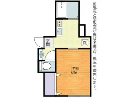 メゾンシャトーⅡ(1K/1階)の間取り写真