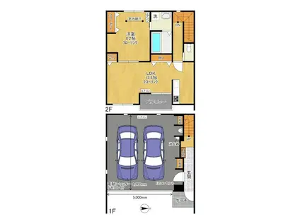 TIERCEL-ティアサル-A棟(1LDK/2階)の間取り写真