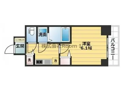 プレサンス松屋町ヴィゴラス(1K/10階)の間取り写真