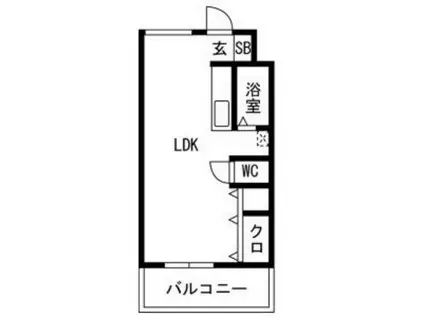 第2二神ビル(ワンルーム/3階)の間取り写真