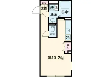 WELLCOURT NAKAMURA‐KOUEN(ワンルーム/3階)の間取り写真