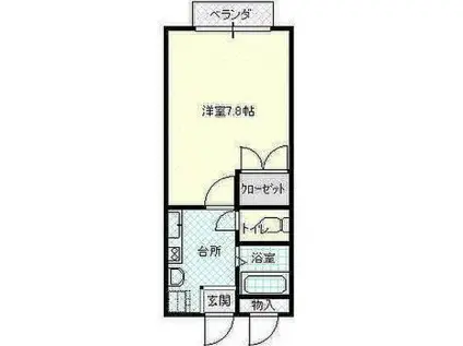 YOSHIビル(1K/2階)の間取り写真
