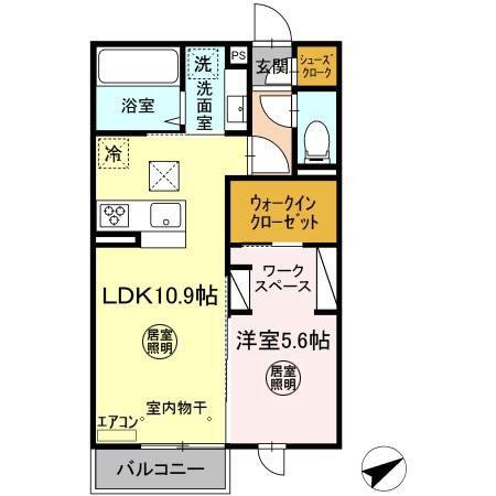 ハルメゾン田彦(1LDK/1階)の間取り写真