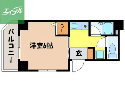 フォーレ諏訪参道(1K/5階)の間取り写真
