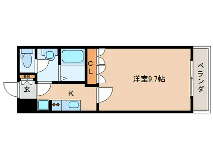 ケイズビューII番館(1K/2階)の間取り写真