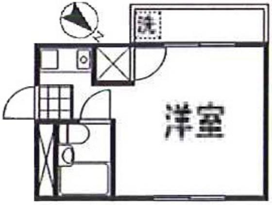 サンライズ三宅A棟(ワンルーム/2階)の間取り写真