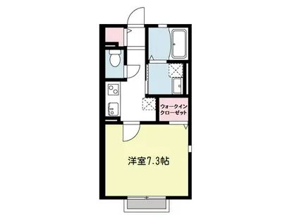 シンフォニア(1K/1階)の間取り写真