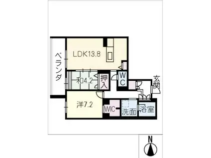ルジェンド(2LDK/3階)の間取り写真