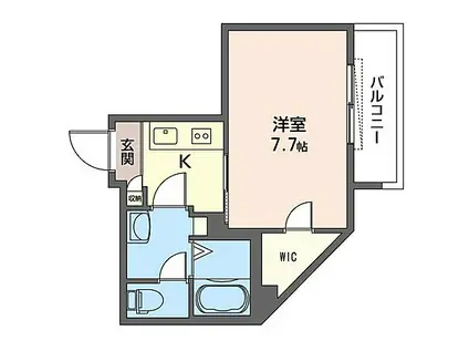 ALVINESS D KOMAGOME(1K/1階)の間取り写真