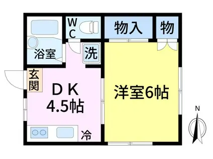 ミヤゴハイツⅠ(1DK/1階)の間取り写真