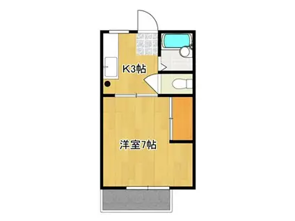 ハイツ飯島(1K/1階)の間取り写真