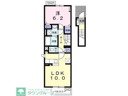 AI-HIGHTSIIA(1LDK/2階)の間取り写真