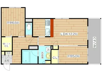 SHAMAISON FORENA(2LDK/3階)の間取り写真