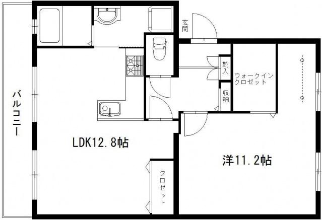 コーポラス高陽台(1LDK/1階)の間取り写真