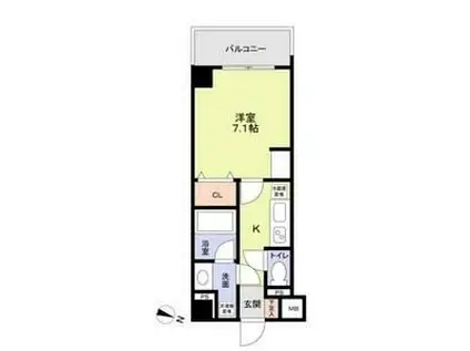 アエル浦和(1K/4階)の間取り写真