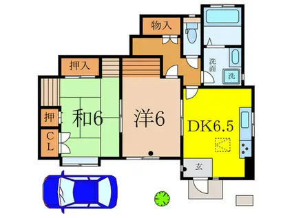 南大泉2丁目(2DK/1階)の間取り写真