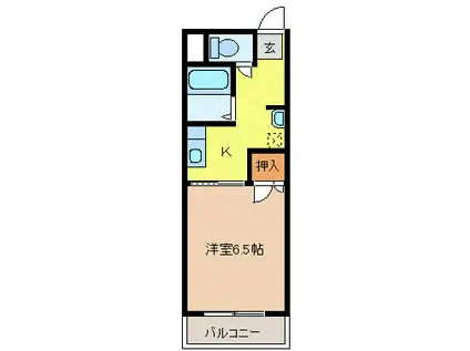 ピュア37(1K/1階)の間取り写真