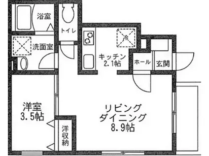 メゾン・ド・マシマ(1LDK/1階)の間取り写真