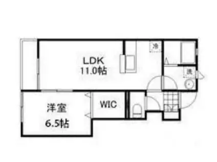 ラ・マノカルダ 101(1LDK/1階)の間取り写真