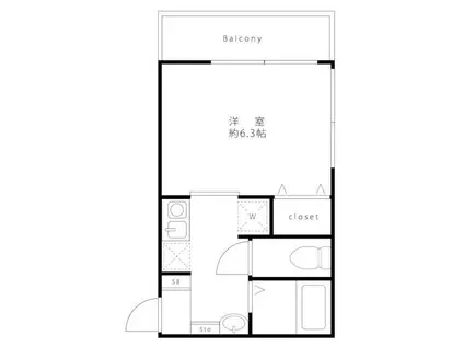 アールズハウス(1K/3階)の間取り写真