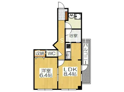 デ・リード烏丸五条(1LDK/5階)の間取り写真