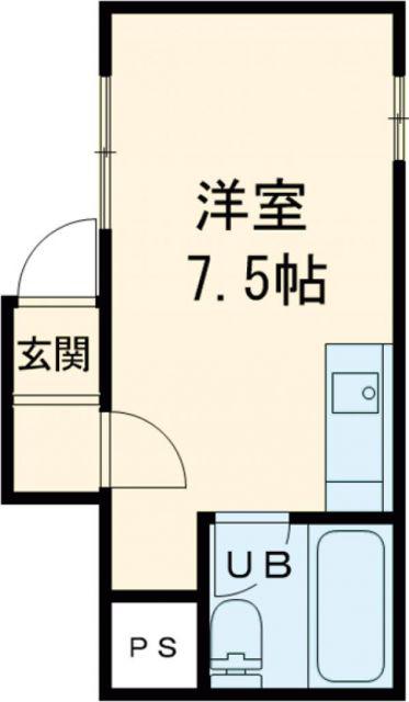 ハイツ深堀(ワンルーム/3階)の間取り写真