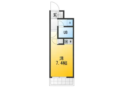 藤和シティコープ国分寺(ワンルーム/2階)の間取り写真