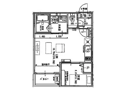 JACK MINAMIJUICHIBANII(1LDK/3階)の間取り写真