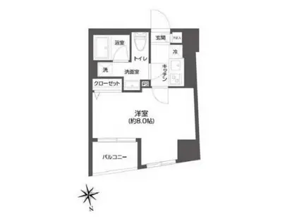 GRAN PASEO 市谷甲良町(1K/3階)の間取り写真