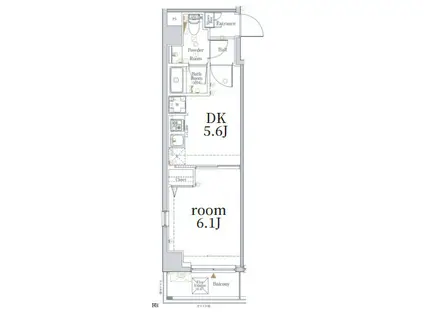 LOG代々木/ログ代々木(1DK/5階)の間取り写真