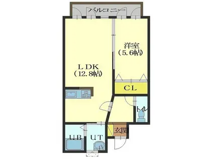 LABRIラブリ(1LDK/2階)の間取り写真