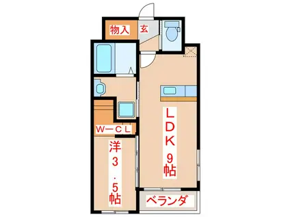 LA LIBERTA(1LDK/4階)の間取り写真