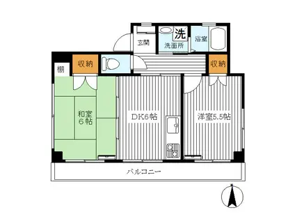 シティコープ91(2DK/3階)の間取り写真