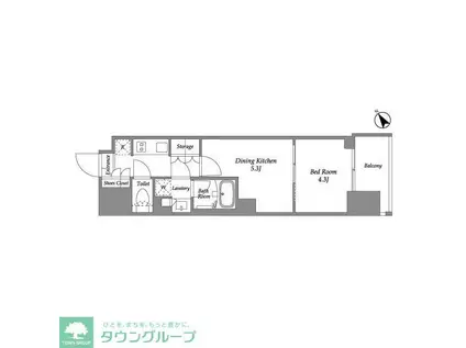 シーズンフラッツ大森西(2K/6階)の間取り写真