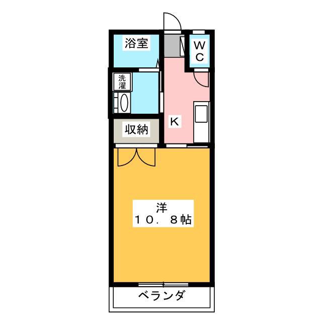フォレスト半田(1K/1階)の間取り写真