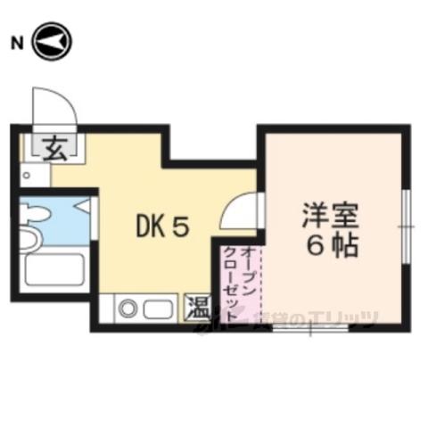 CASA HILLS 園部(1DK/2階)の間取り写真