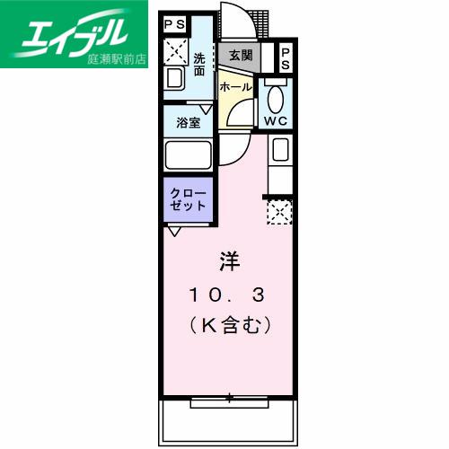 サン・スプリングメゾンA棟(ワンルーム/1階)の間取り写真