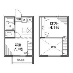 ブランルージュ恵比寿(ワンルーム/2階)の間取り写真