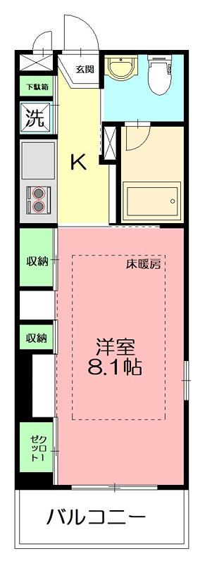 リブリ・アクシオン(1K/3階)の間取り写真