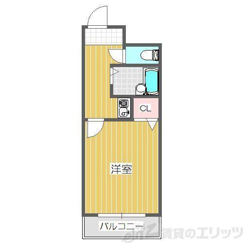 エミネンスヨシムラ(1K/4階)の間取り写真