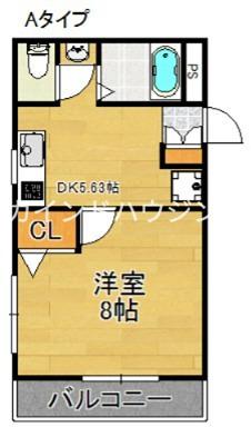 STUDIO 阪下(1DK/3階)の間取り写真