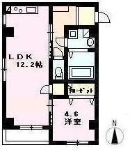 サンフォレスタ西古松(1LDK/2階)の間取り写真